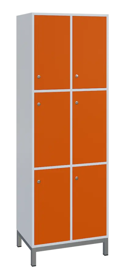 SBS-3322 šatní skříň 6-boxová, 1800x600x400 mm, kovové nohy, korpus bílý, dvířka pomeranč SBS-3322 šatní skříň 6-boxová, 1800x600x400 mm, kovové nohy, korpus bílý, dvířka pomeranč